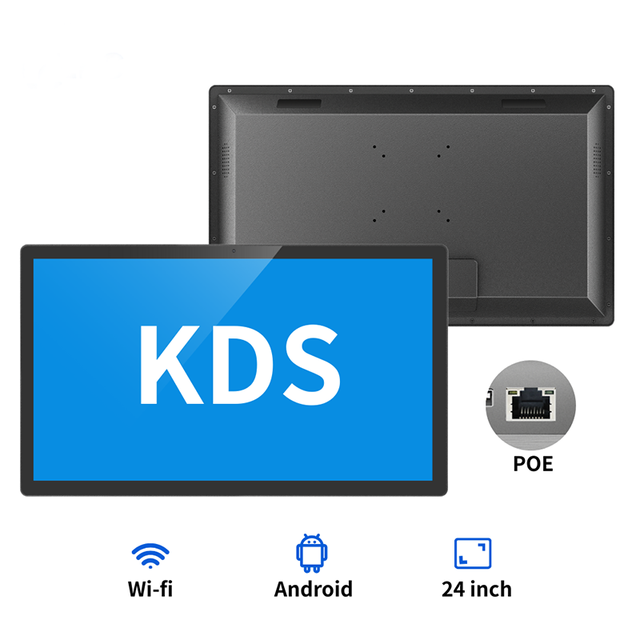 Commercial Kitchen Touch Screen Display 24 Inch 8+128GB RK3588S2 6 TOPS Compatible with Various Ordering Software CMS Systems