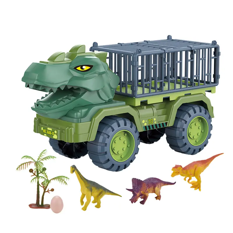 Hot Selling Children Large Engineering Car Toy Plastic Dinosaur Transport Truck Carrier Vehicle Play Set Dinosaur Toys For Kids