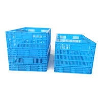 Panier pliant en plastique PP recyclable, robuste et écologique, pour la fabrication de précision, avec ventilation, pour l'ameublement domestique
