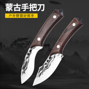 Cuchillo de carne portátil, cuchillo de camping para exteriores, cuchillo recto pequeño, cuchillo forjado a mano, para barbacoa, frutas - Product Image 4