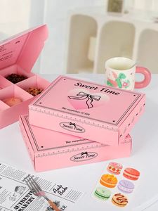 Bán Buôn Tùy Chỉnh In Màu Hồng Giấy Cấp Thực Phẩm Cookie Pastry Hộp Sang Trọng <span class=keywords><strong>Macarons</strong></span> Nướng Bánh Mochi Donut Bao Bì Hộp - Product Image 2