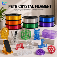 Filament d'imprimante 3D Becreative PETG haute transparence, 1,75 mm, pour impression FDM, 230-250, faible odeur, haute résistance, lisse