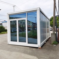 Maison conteneur modulaire préfabriquée détachable, moderne, à assemblage rapide, structure en acier portable, bureau mobile, cabine de garde, boutique