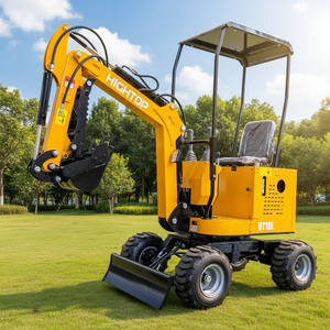 Productos Más Vendidos, Mini Excavadora de 1 Tonelada con Ruedas, Flexible, Apta para Carreteras, Pequeña Excavadora para Jardín y Granja - Product Image 1
