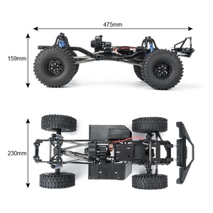 Khung gầm xe RC có lốp, chiều dài cơ sở 313mm, mô tơ 540 35T dành cho xe RC Crawler 1/10 SCX10 II 90046, phụ tùng nâng cấp lắp ráp - Product Image 2