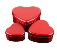 Boîte en fer blanc personnalisée pour la Saint-Valentin et la Fête des Mères, petite boîte ronde avec couvercle et anneau de traction pour chocolats, biscuits et gâteaux