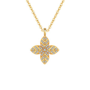 Élégant Collier Pendentif Trèfle à Quatre Feuilles <span class=keywords><strong>en</strong></span> Argent Sterling S925 avec Pavé de Zircons Cubiques, Design de Niche, Vente <span class=keywords><strong>en</strong></span> Gros de Bijoux - Product Image 5
