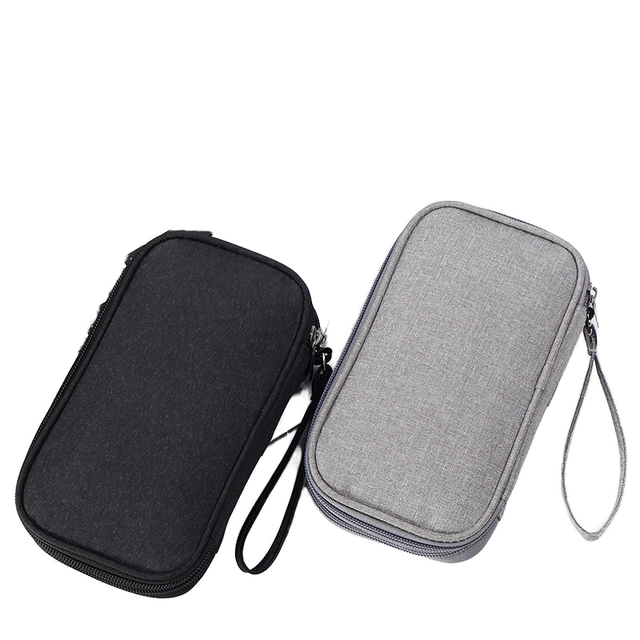 Double-Layer Waterproof Sustainable Oxford Cloth Organizer Data Cables Digital Storage Bag Travel Use Multifunction Accessories