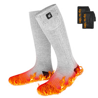 Chaussettes chauffantes longues jusqu'aux genoux pour hommes et femmes, chasse, ski, randonnée, activités de plein air, chaussettes chauffantes alimentées par batterie