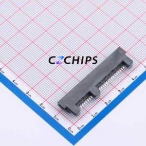 SATA-001-M22S1BY-D Hard Drive Connector (SAS/SATA/M.2) SMD Connector SATA Male 22P Clamp Plate - Product Image 2