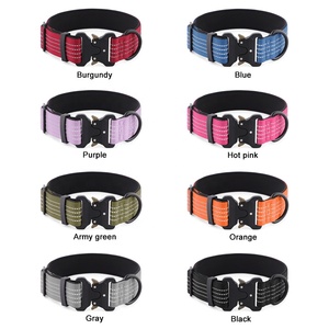 공장 하이 퀄리티 원사 염색 나일론 반사 전술 개 칼라 및 가죽 끈 세트 컴포트 네오프렌 패딩 - Product Image 5
