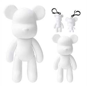 Customized Fluid Bear Figure White Bear Figure18cm/23cm/33cm/53cm Frosted Surface DIY Fluid Painting Kit