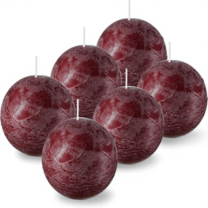 Velas Rojas sin Perfume SPAAS, Modelo Rústico de 3 Pulgadas, RBC-018, Hechas en China, Decoración para Bodas, Celebraciones, Hogar, Parafina - Product Image 1