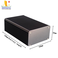 Boîtier de contrôle de batterie en alliage d'aluminium 6063 100x55 Boîtier d'alimentation anodisé IP54 pour boîtiers d'instruments électroniques Lumière