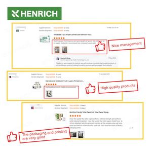 Henrich papier toilette 2 plis recyclé Eco bambou papier hygiénique doux absorbant salle de bain rouleau scattly marque usine en gros - Product Image 6