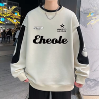 Sweat-shirt personnalisable à col rond pour homme, nouvelle collection automne, style streetwear américain, grande taille, manches longues, commande minimum 1 pièce