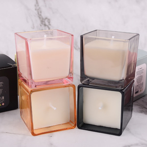 Scented <b>Candles</b> <b>Square</b> Cup Soy Wax 85g Home Decoration Gift Use - Product Image 2