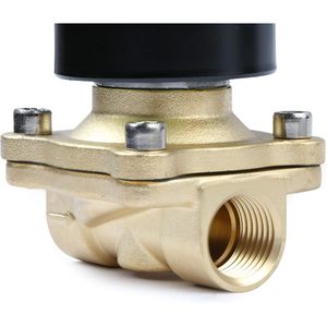EE. UU. Válvula solenoide de latón sólido de 1/2 pulgada 110 VCA N.C. para gas, aire y combustible - Product Image 3