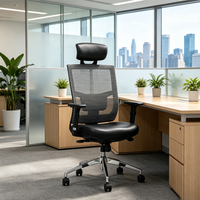 Chaise de bureau exécutive moderne, design ergonomique, siège pivotant réglable en hauteur, base en métal, pour une utilisation en chambre à coucher