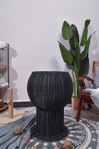 XH Kitty Ball Cat <span class=keywords><strong>Bed</strong></span> Cave Claw-Proof Faux Rattan <span class=keywords><strong>Dog</strong></span> muebles de lujo lavable cojín reemplazable fácil de limpiar jaulas para mascotas - Product Image 4