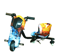 Scooter à trois roues à batterie électrique pour enfants Superhéros, 3 roues, en PU, pliable, hauteur du siège réglable, rotation à 360 degrés, pour enfants de 3 à 6 ans
