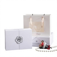 Boîte cadeau magnétique haut de gamme à double porte, boîte d'emballage pour bonbons Camellia, boîte cadeau cosmétique pour présentation