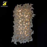 Lampe d'ambiance LED contemporaine en verre Bang Sheng, design feuille de lotus empilée, hauteur réglable, contrôlée par application, pour chambres d'hôtel et bureaux