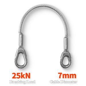 Cable de Acero de 25kN, Cable de Acero para <span class=keywords><strong>Anclaje</strong></span>, <span class=keywords><strong>Anclaje</strong></span> de Roca Interconectado, Eslinga de Protección Contra Caídas, Equipo de <span class=keywords><strong>Escalada</strong></span> para Trabajos en Altura - Product Image 2