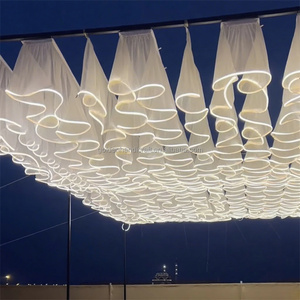 Tenda a Spirale a Forma di S per Decorazioni Nuziali, Drappeggio da Soffitto con Strisce LED Decorative - Product Image 1
