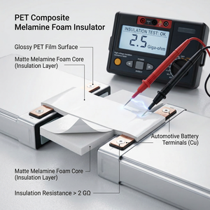 Isolateur en mousse de mélamine composite PET OEM pour système de batterie lithium-ion - Product Image 3