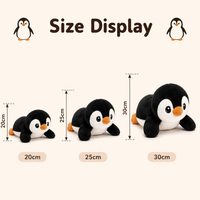 Peluche pingouin couché personnalisée, jouet en peluche mignon de dessin animé, oiseau en peluche doux et moelleux pour cadeau de vacances, décoration intérieure, faible MOQ, OEM, ODM