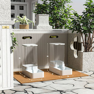 Set Mangiatoia e Distributore d'Acqua a Gravità per Animali Domestici Mangiatoia Automatica e Dispenser d'Acqua per Cani e Gatti di Grande Capacità - Product Image 3