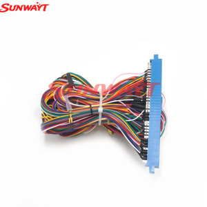 10pin+36 Pin Red Board Wire Harness Cable with Jamma Loom Connector for Multigame Board 6X 7X <b>Game</b> Coin Operated <b>Game</b> <b>Machine</b> - Product Image 3
