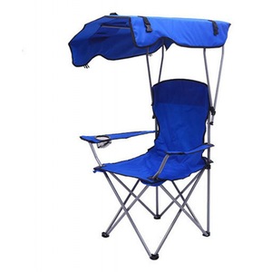 Silla de Playa Plegable de Tela Oxford para Exteriores, Silla de Pesca con Toldo - Product Image 1