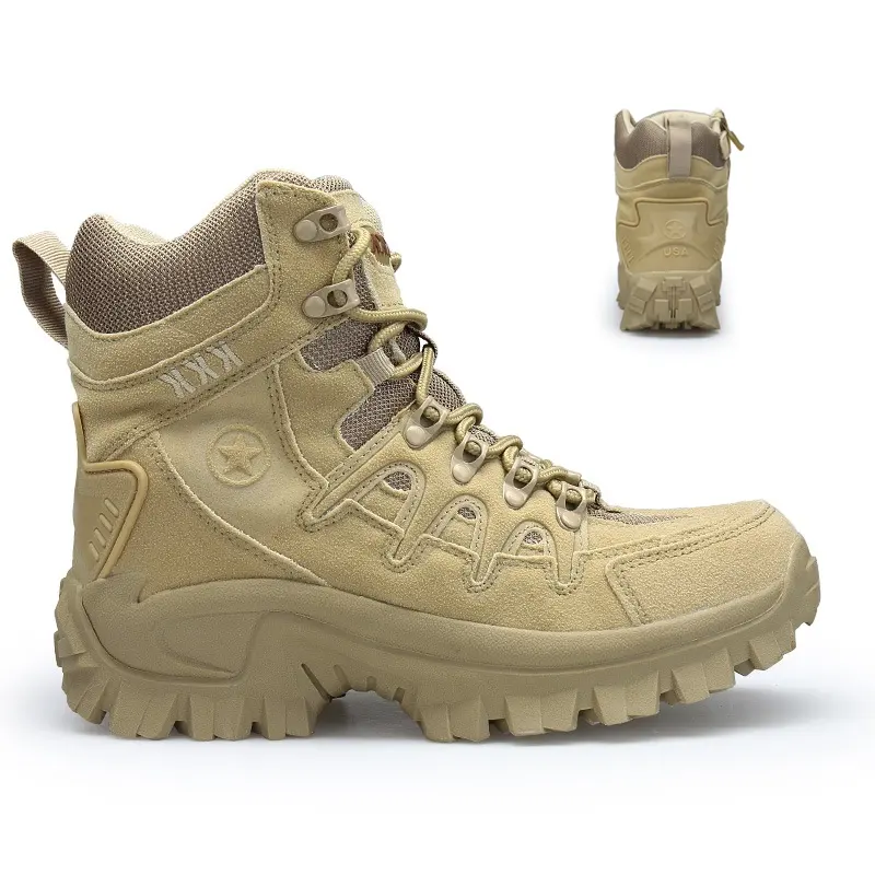 Sturdyarmor Brown Custom High-cut Hiking Hunting Climbing Shoes Waterproof Men Outdoor Tactical Assault Boots