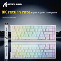 Clavier de jeu mécanique à axe magnétique Attack Shark X68HE USB Type-C programmable à faible latence avec course de touches réglable et design ergonomique