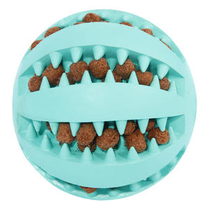 Vente en gros d'accessoires de nettoyage <span class=keywords><strong>pour</strong></span> animaux de compagnie <span class=keywords><strong>ultra</strong></span> indestructibles balle brosse à dents balle de friandises chiens formation de distribution de nourriture jouets à mâcher - Product Image 2