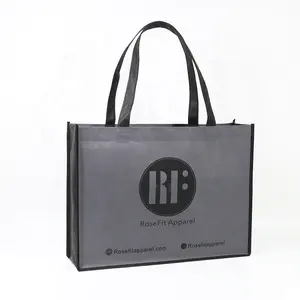 Venta al por mayor de comestibles bolsa no tejida regalo de compras impresión personalizada con logotipo