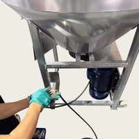 Mélangeur d'aliments verticaux en acier inoxydable pour l'élevage de volailles, mélangeur d'aliments secs et humides, broyeur d'aliments pour animaux, bétail et volailles