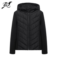 LLS Winter Fashion Chic Tops Vintage Long Sleeve Quilted Jacket Coat for Women Outerwear Printed Technics Button Breathable