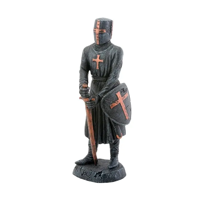 Estatueta colecionável do templar, figura de escultura de poliresina