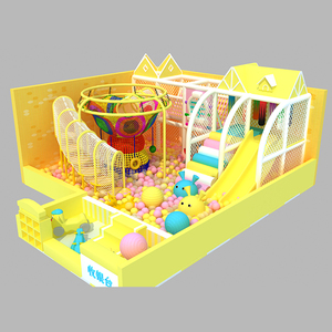 Heavy Duty Enclosed Wooden Soft Barn Green Leaf Theme Land Indoor Playground Equipment for Children Shopping Mall with Net - Product Image 3