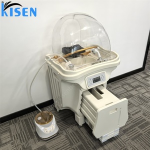 KISEN Équipement moderne de spa capillaire, lavabo de massage amovible pour le lavage des cheveux, bac à shampoing portable à 2 réservoirs, réglable en hauteur, pour salle de bain et entrepôt - Product Image 3