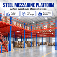 Système de plancher en mezzanine en acier, plateforme de stockage robuste pour entrepôt, plancher industriel à plusieurs niveaux