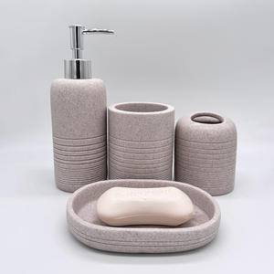 SImitation andstone baño lavado conjunto de cuatro piezas europeo casual hogar Baño kit inodoro loción botella traje - Product Image 4