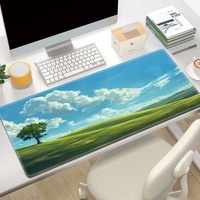 Tapis de Souris Vierge Personnalisable, Motif Dessin Animé Mignon, Étanche, Grand Format pour Bureau, Épais avec Bords Coudrés, Tapis de Jeu et de Clavier