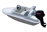 Bateau à réaction à moteur hors-bord en aluminium et fibre de verre, mini-bateau rapide pour adultes