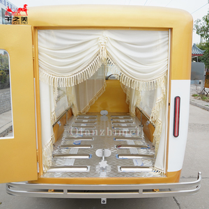 Coche Fúnebre Eléctrico de Estilo Vintage con Ventanas Grandes, Diseño Bicolor en Amarillo y Blanco - Product Image 6