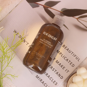 Etiqueta privada Aceite de bronceado dorado brillante Aceite de bronceado con brillo corporal Aceite seco natural con partículas brillantes - Product Image 1