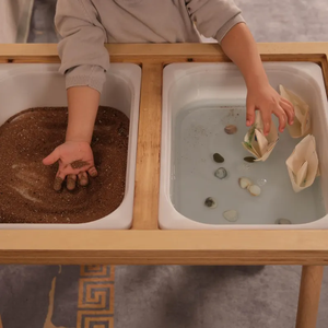 Table d'activité en bois pour tout-petits meubles Montessori Table et chaises pour enfants Table de pépinière sensorielle bureau d'étude pour enfants - Product Image 4